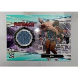2021 TOPPS WWE "BIG E" AUTHENTIC PAYBACK MAT RELIC 256 out of 299